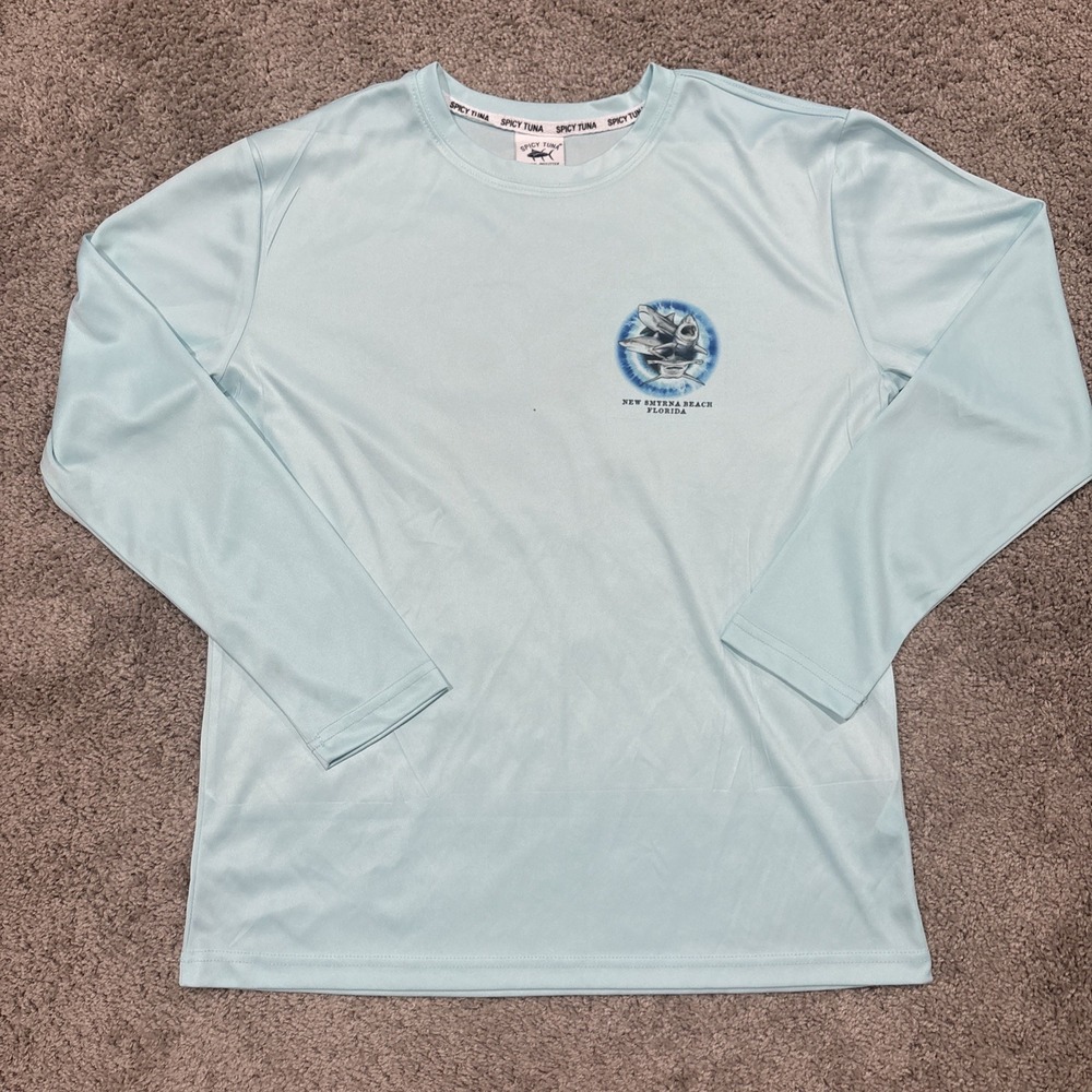 Blue Spicey Tuna Coast Outfitter Men Size Small Long Sleeve Shirt